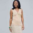 Sleeveless Twist Front Knit Top., , small