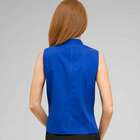 No-Iron Easy Care Sleeveless Shawl Collar Blouse, , small