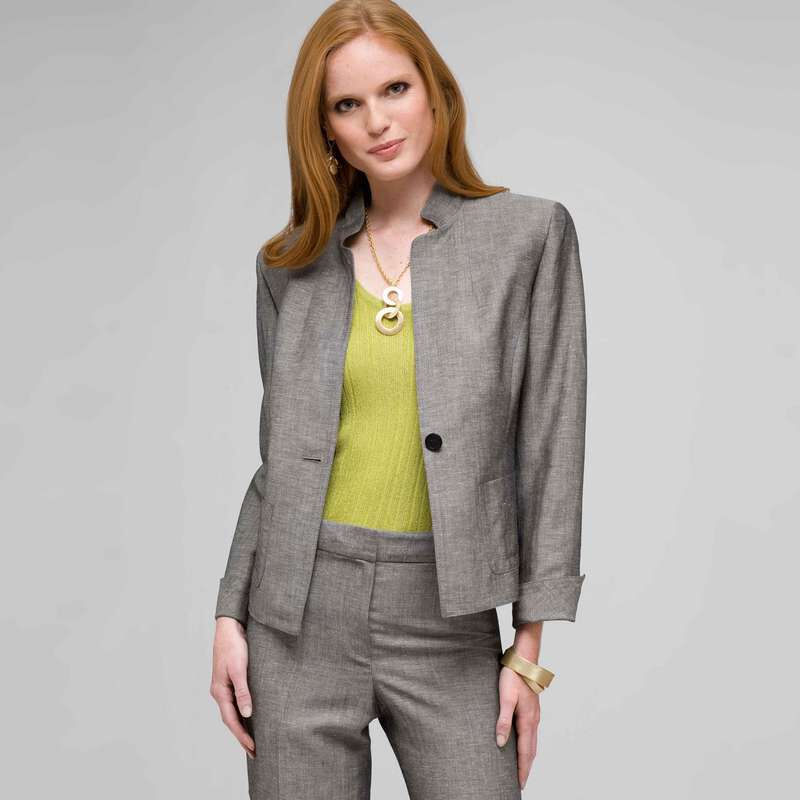 Washable Linen 2 Pocket Jacket, , large