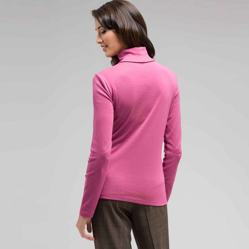 Long Sleeve Turtleneck Top, Rose Garden, large image number 1